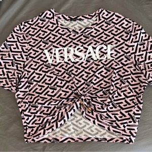 Versace Milano Stamp crop top
